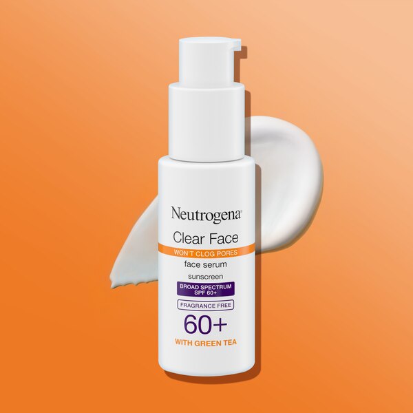 Neutrogena Clear Face Serum Sunscreen with Green Tea, SPF 60+, 1.7 oz