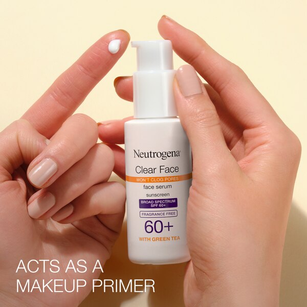 Neutrogena Clear Face Serum Sunscreen with Green Tea, SPF 60+, 1.7 oz