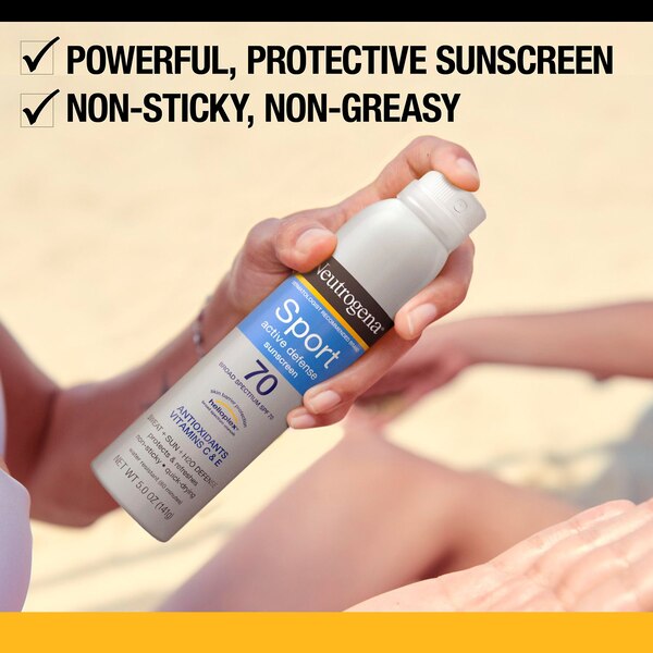  Neutrogena Sport Active Defense Sunscreen Spray, SPF 70
