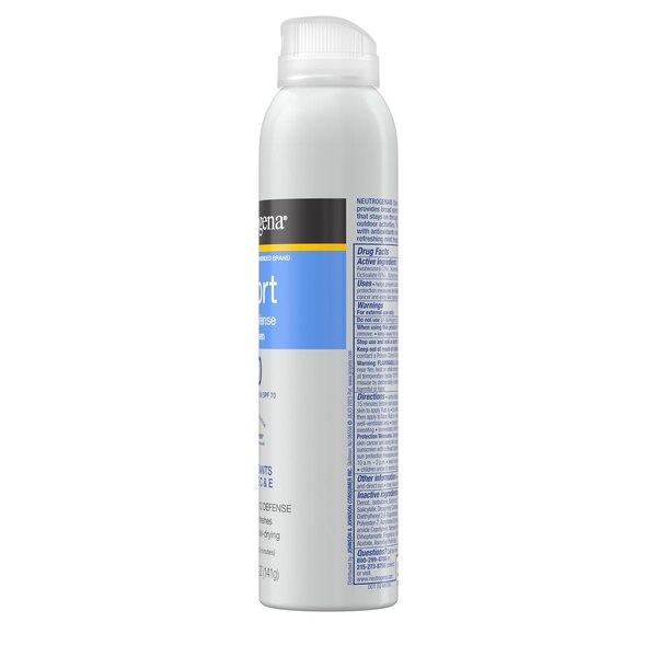  Neutrogena Sport Active Defense Sunscreen Spray, SPF 70