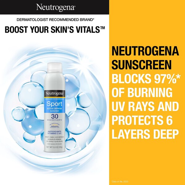 Neutrogena Sport Active Defense Sunscreen Spray, SPF 30