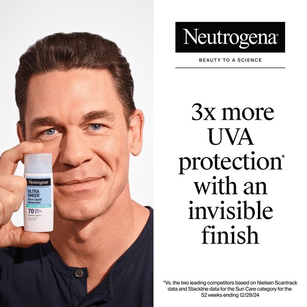 Neutrogena Ultra Sheer Mineral Liquid Face Sunscreen, SPF 70, 1.4 OZ