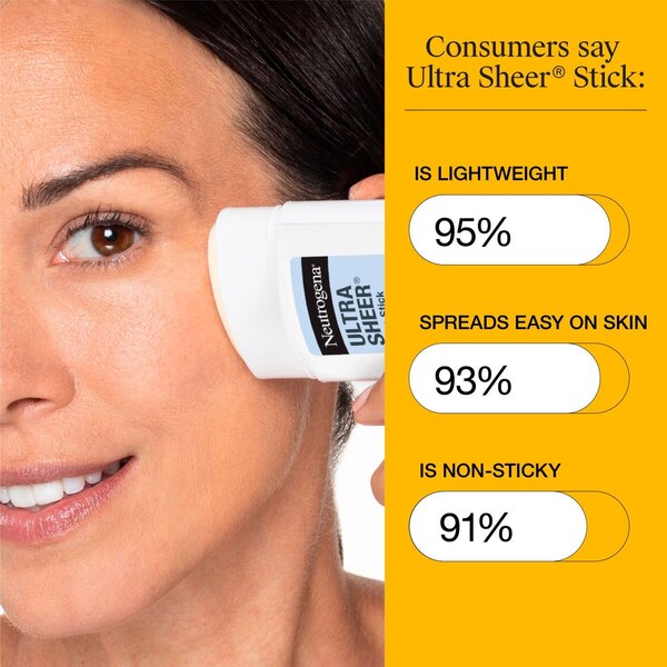 Neutrogena Ultra Sheer Face Sunscreen Stick, SPF 60, .47 OZ