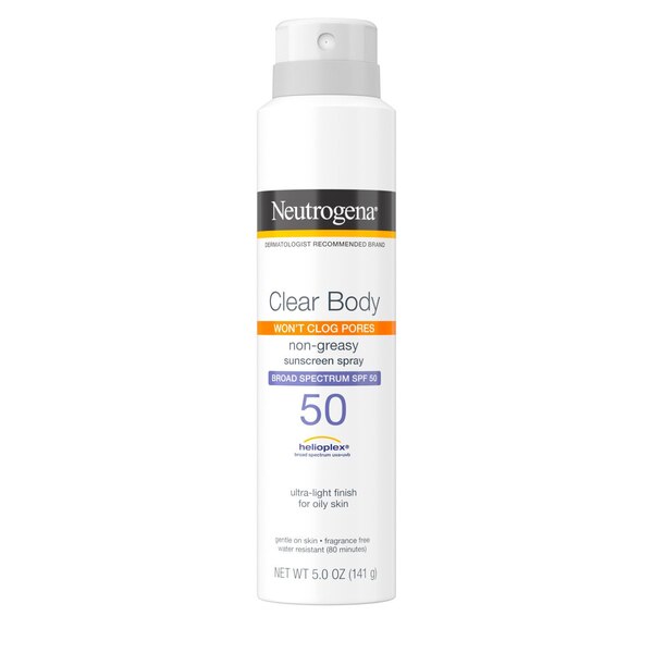 Neutrogena Clear Body Sunscreen Spray, SPF 50, 5 OZ