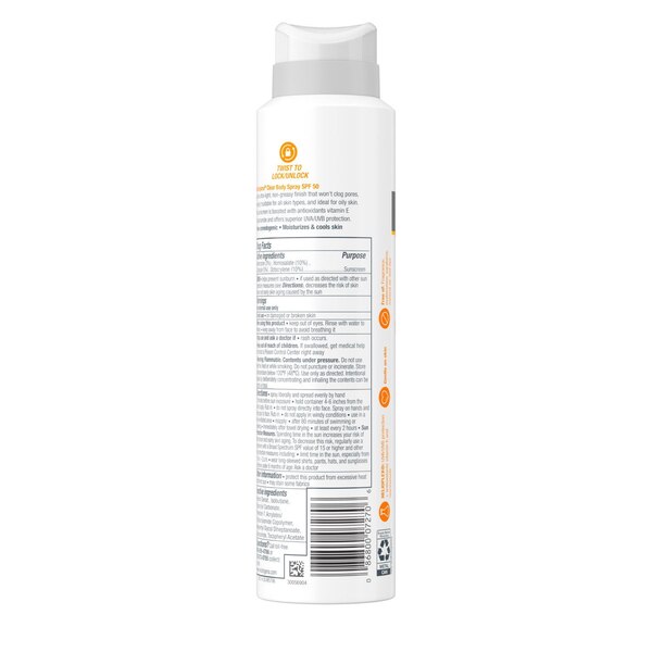 Neutrogena Clear Body Sunscreen Spray, SPF 50, 5 OZ