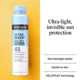 Neutrogena Ultra Sheer Lightweight Sunscreen Spray, SPF 45, 5 OZ, thumbnail image