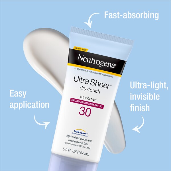 Neutrogena Ultra Sheer Dry-Touch Water Resistant Sunscreen SPF 30, 5 OZ