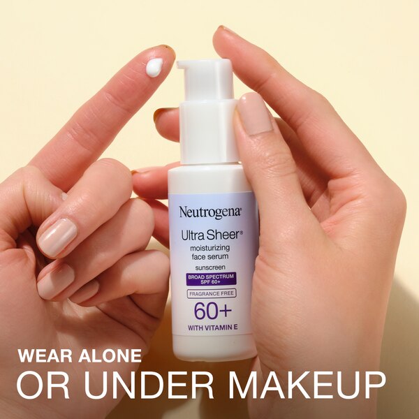 Neutrogena Ultra Sheer Moisturizing Serum, Vitamin E, SPF 60+, 1.7 OZ
