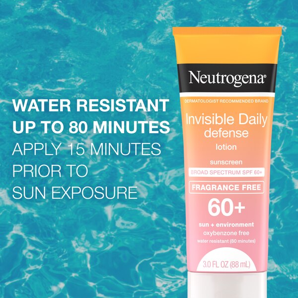 Neutrogena Invisible Daily Defense Sunscreen Lotion, SPF 60+, 3 oz