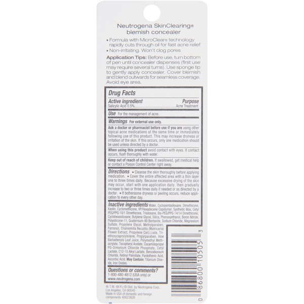 Neutrogena Skinclearing Blemish Concealer