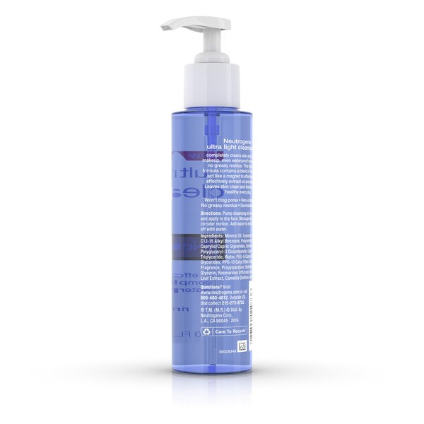 Neutrogena Ultra Light Cleansing Oil, 4 OZ