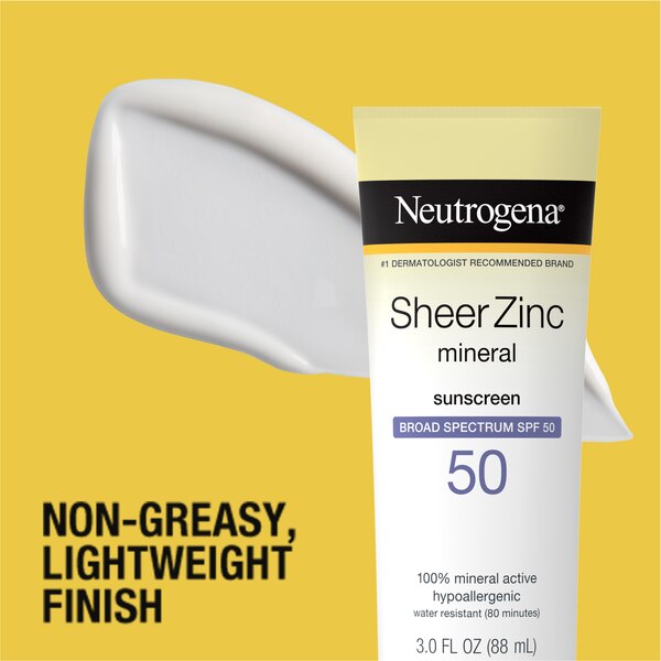 Neutrogena Sheer Zinc Dry-Touch Sunscreen, 3 OZ