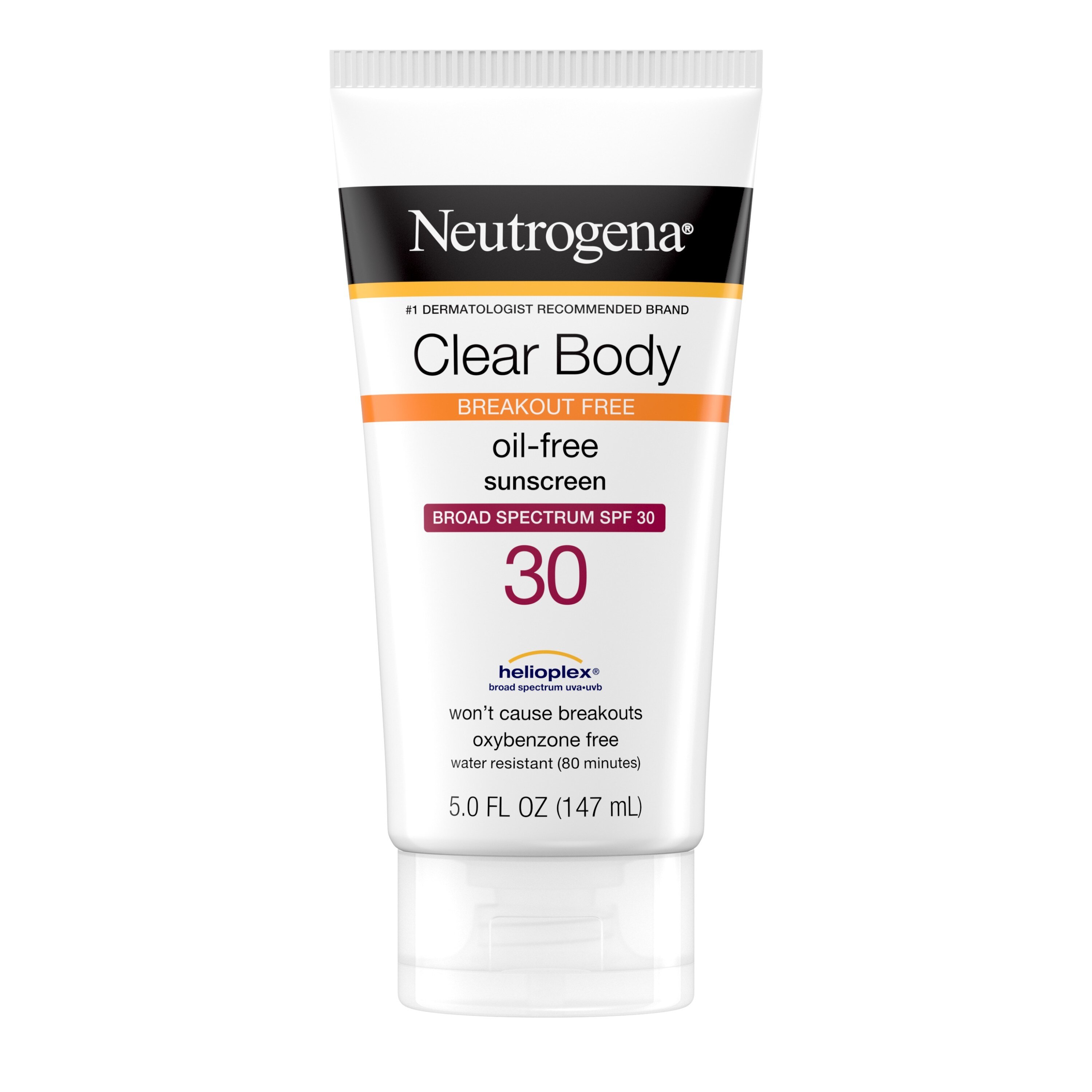 Neutrogena Clear Body Oil-Free Sunscreen Lotion with SPF 30, 5 OZ