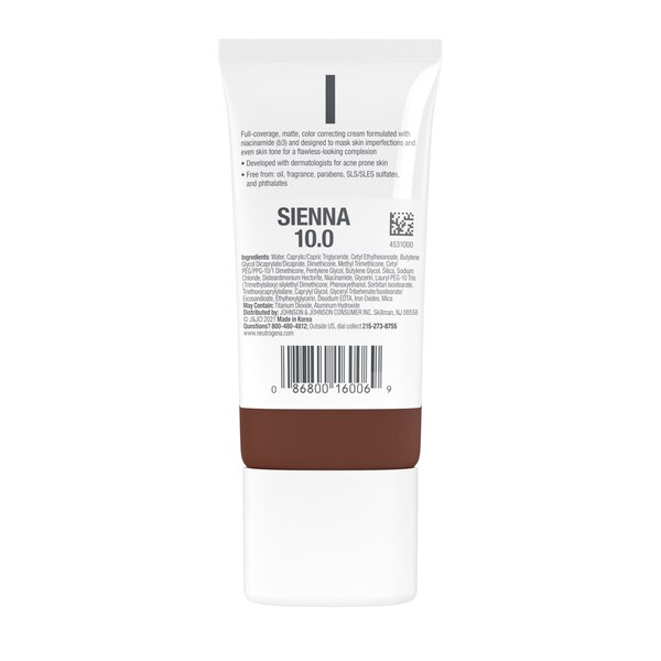 Neutrogena Clear Coverage Flawless Matte CC Cream, 1 OZ