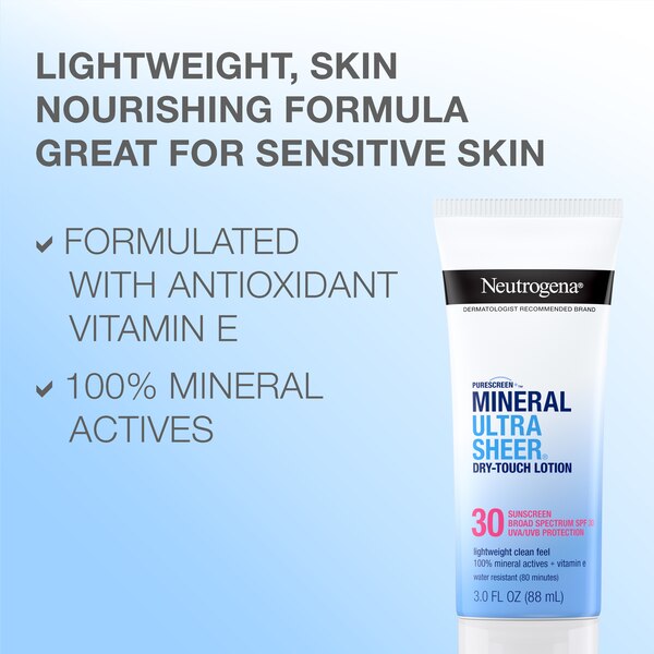 Neutrogena Mineral UltraSheer Dry-Touch SPF 30 Lotion, 3 oz