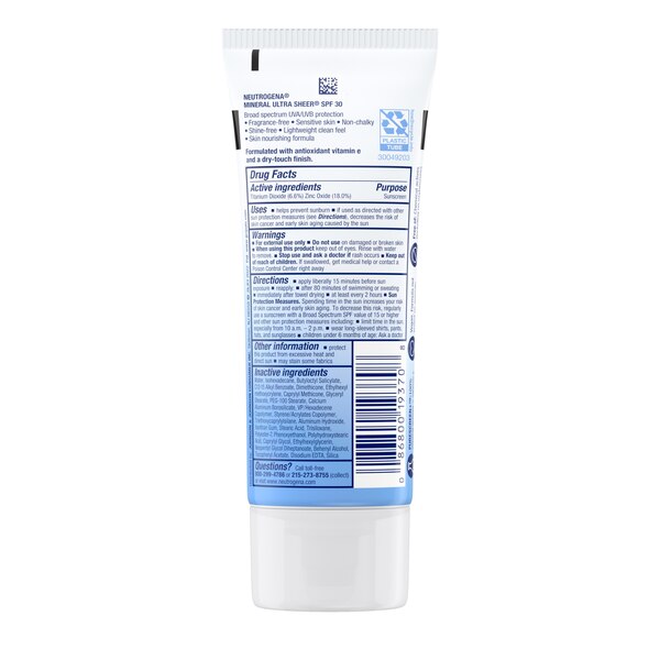 Neutrogena Mineral UltraSheer Dry-Touch SPF 30 Lotion, 3 oz