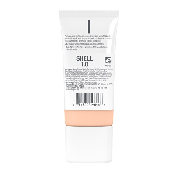 Neutrogena Clear Coverage Flawless Matte CC Cream, 1 OZ
