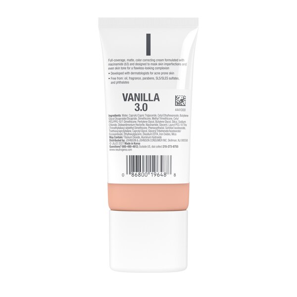 Neutrogena Clear Coverage Flawless Matte CC Cream, 1 OZ