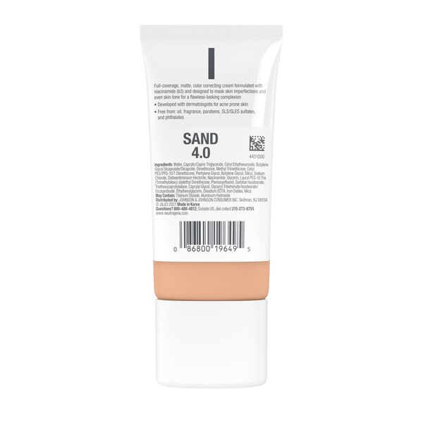 Neutrogena Clear Coverage Flawless Matte CC Cream, 1 OZ