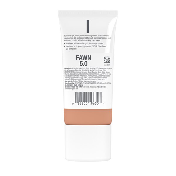 Neutrogena Clear Coverage Flawless Matte CC Cream, 1 OZ