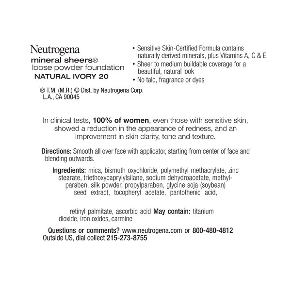 Neutrogena Mineral Sheers Loose Powder Foundation