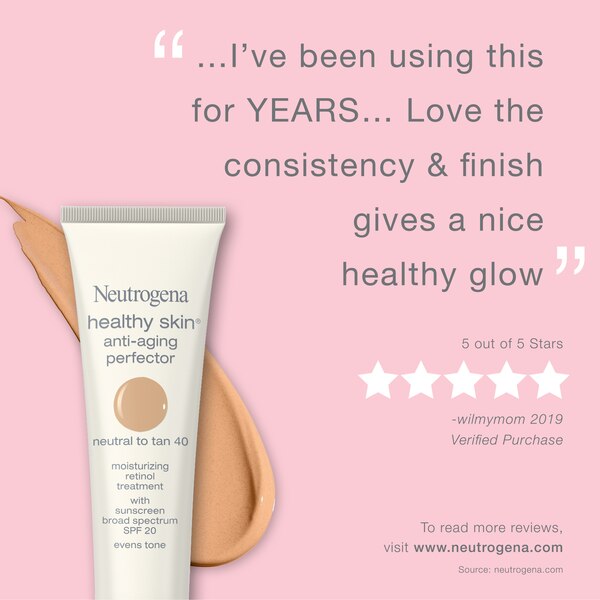 Neutrogena Healthy Skin Anti-Aging Perfector - Hidratante antienvejecimiento, FPS 20