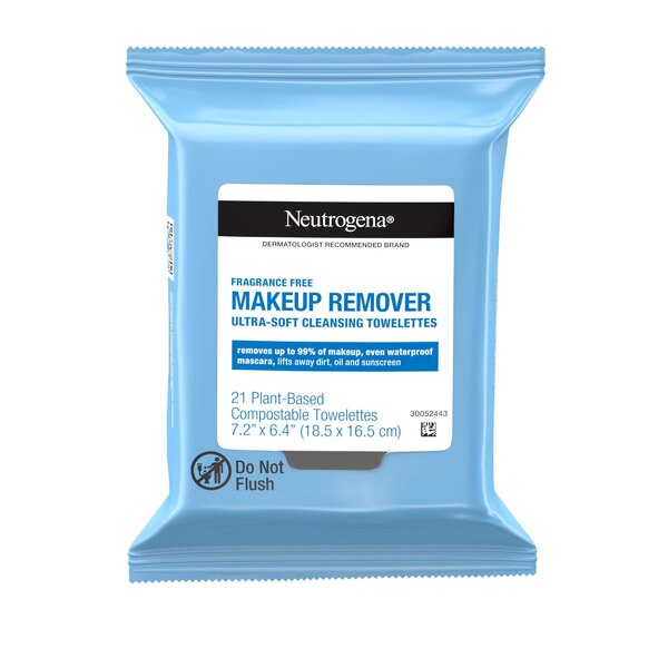 Neutrogena Makeup Remover Cleansing Towelettes Fragrance-Free, 21CT