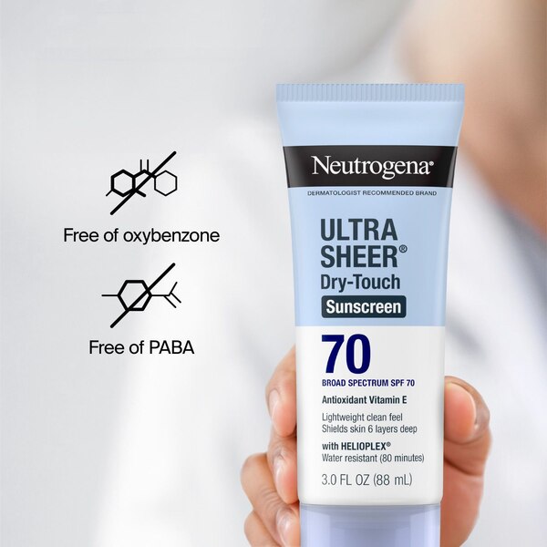 Neutrogena Ultra Sheer - Protector solar seco al tacto, 3 oz
