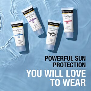 Neutrogena Ultra Sheer Dry-Touch Sunscreen, 3 OZ, SPF 30, SPF 45, SPF 55, SPF 70