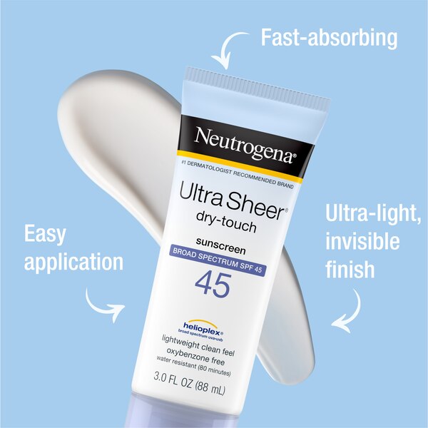 Neutrogena Ultra Sheer - Protector solar seco al tacto, 3 oz