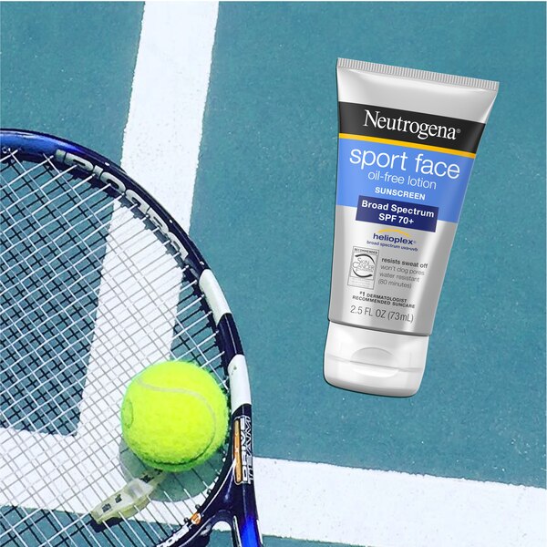 Neutrogena Sport - Loción de protección solar para el rostro, sin aceite, FPS 70+, 2.5 oz