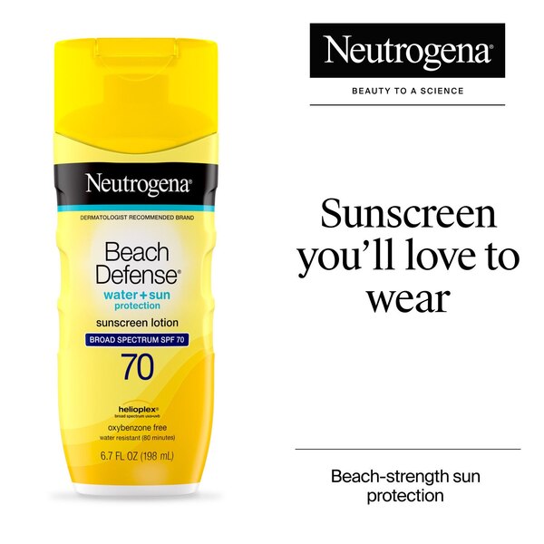 Neutrogena Beach Defense Sunscreen Lotion, 6.7 OZ
