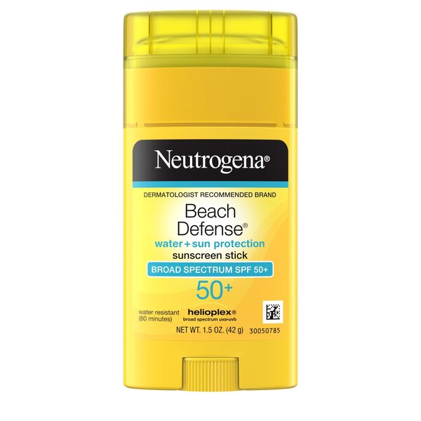 Neutrogena Beach Defense Face & Body Sunscreen Stick SPF 50+, 1.5 OZ