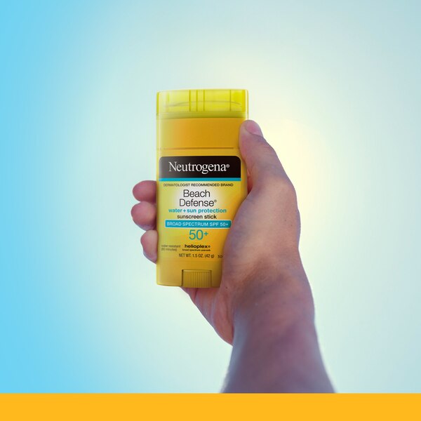Neutrogena Beach Defense Face & Body Sunscreen Stick SPF 50+, 1.5 OZ