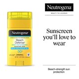 Neutrogena Beach Defense Face & Body Sunscreen Stick SPF 50+, 1.5 OZ, thumbnail image