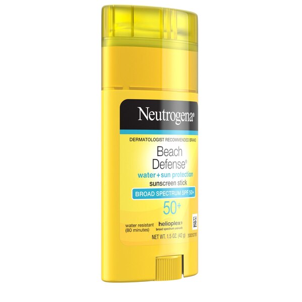 Neutrogena Beach Defense Face & Body Sunscreen Stick SPF 50+, 1.5 OZ