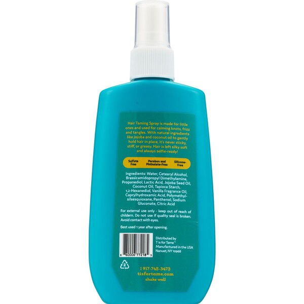 T is for Tame Kids' Taming & Detangling Spray, Coconut & Jojoba Oil, 4.2 OZ