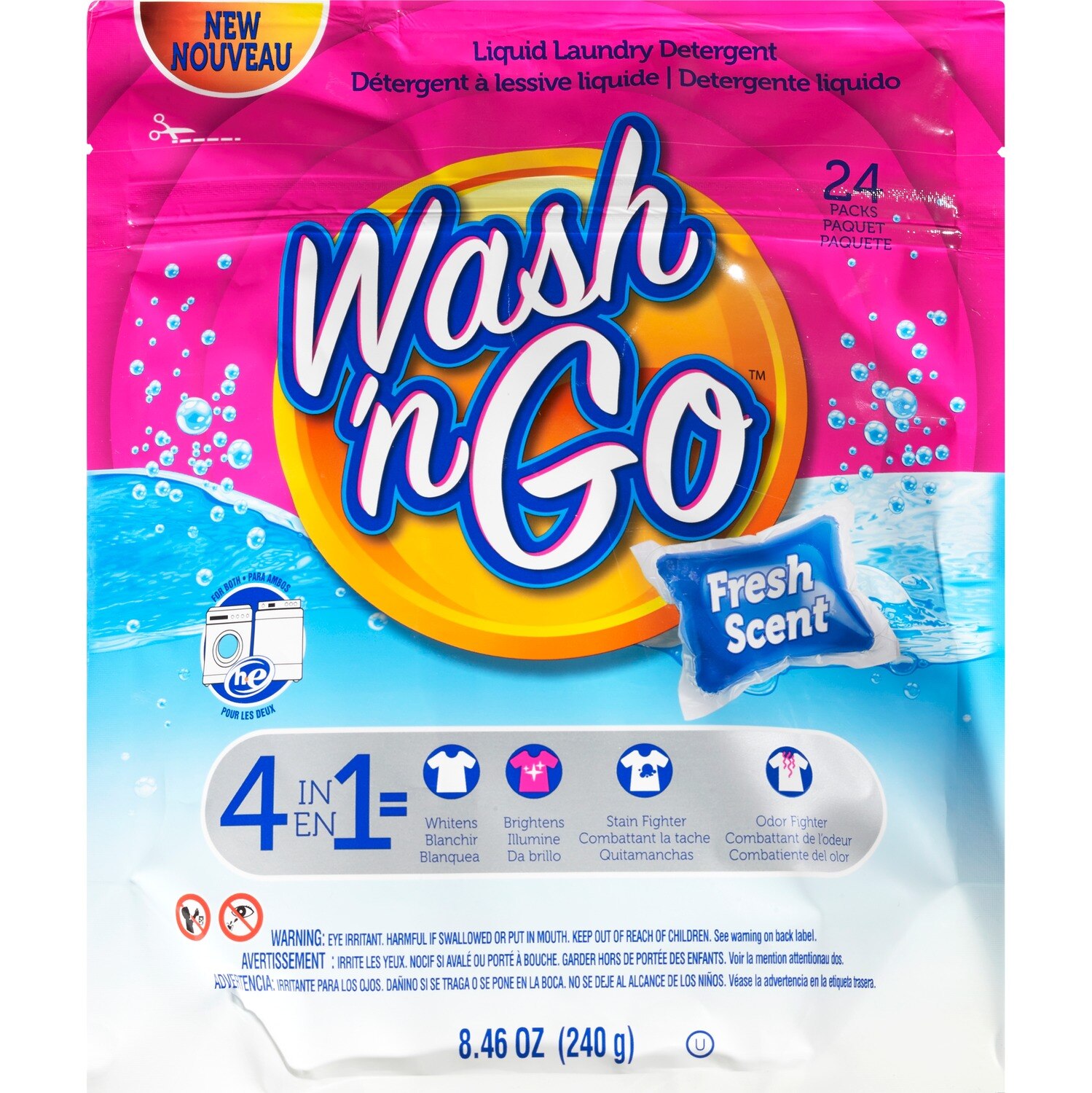 Wash 'n Go Fresh Scent, 24 u.