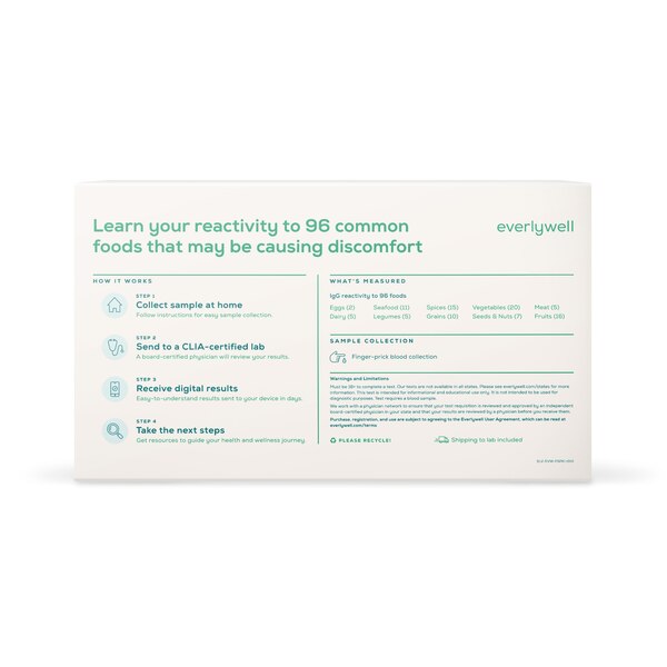 Everlywell Food Sensitivity Test, 1 CT