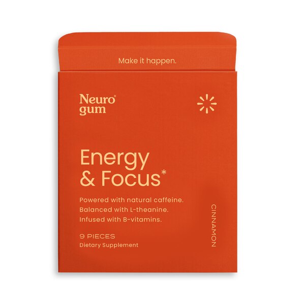 NeuroGum, Energy and Focus Gum, Cinnamin Flavor, 9 CT