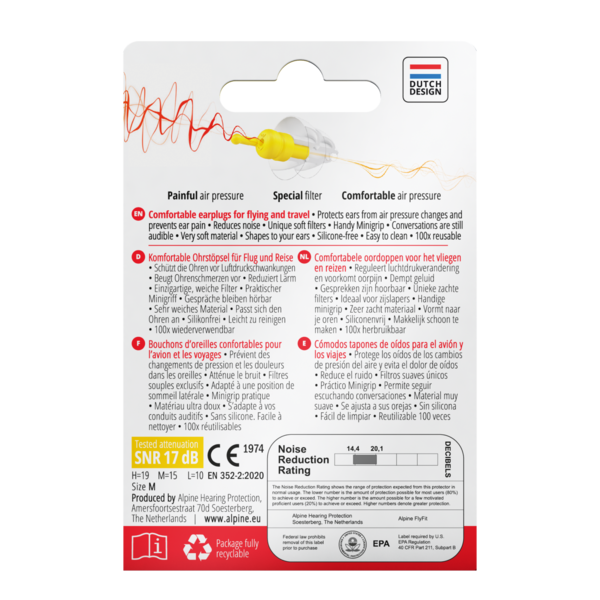 Alpine FlyFit Earplugs, 1 CT