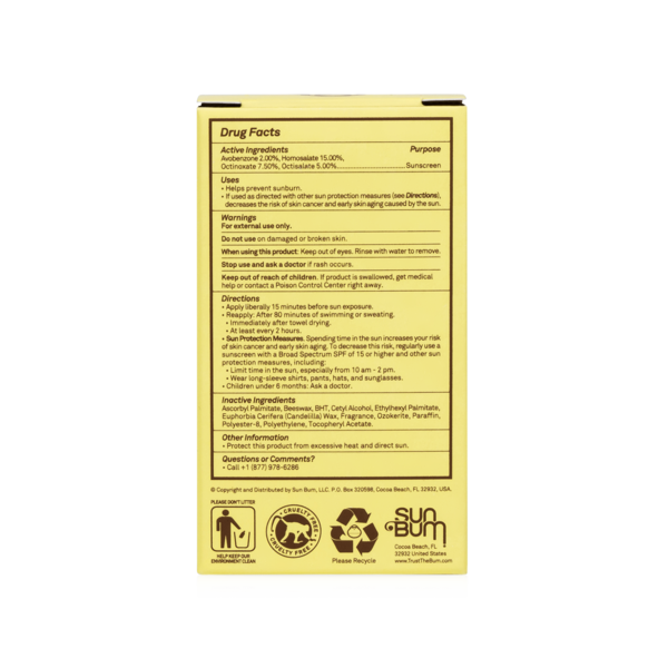 Sun Bum SPF 30 Sunscreen Face Stick