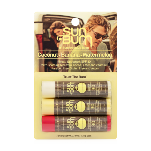 Sun Bum Sunscreen Lip Balm, 3CT