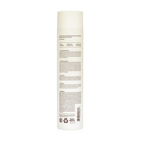 Sun Bum Curls & Waves Shampoo, 10 OZ