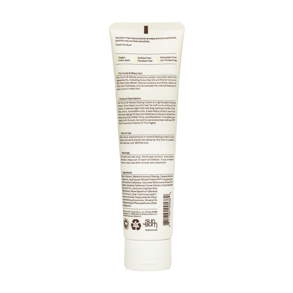 Sun Bum Curls and Waves Styling Cream, 5 OZ