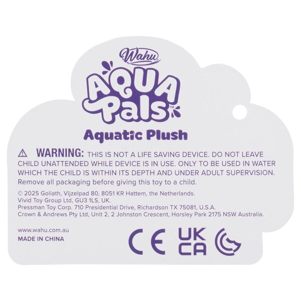 Aqua Pal Disney Plush, Assorted Characters, 10 in