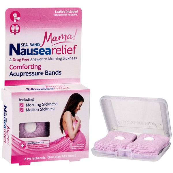 Sea-Band Mama!, Drug-Free Nausea Releif Bands, 2 CT