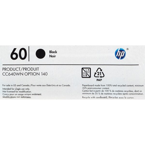HP 60 Black Ink Cartridge
