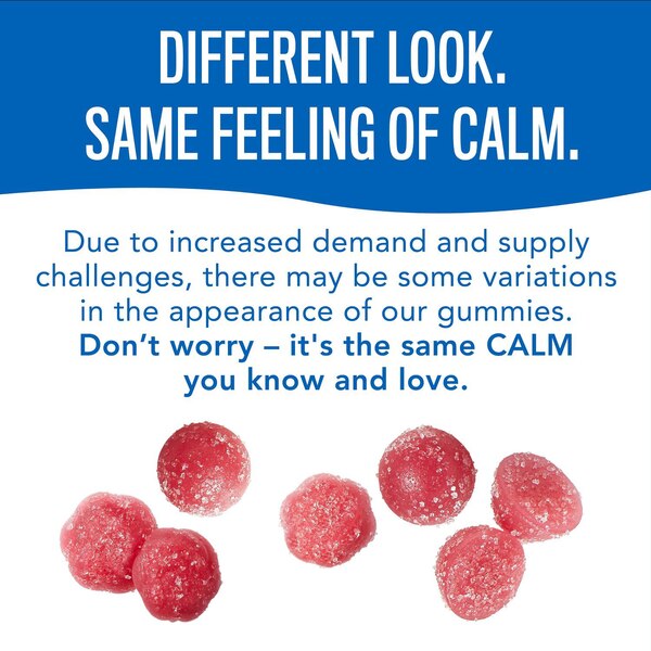 Natural Vitality Calm Magnesium Supplement Gummies, Raspberry-Lemon Flavor, 120 CT