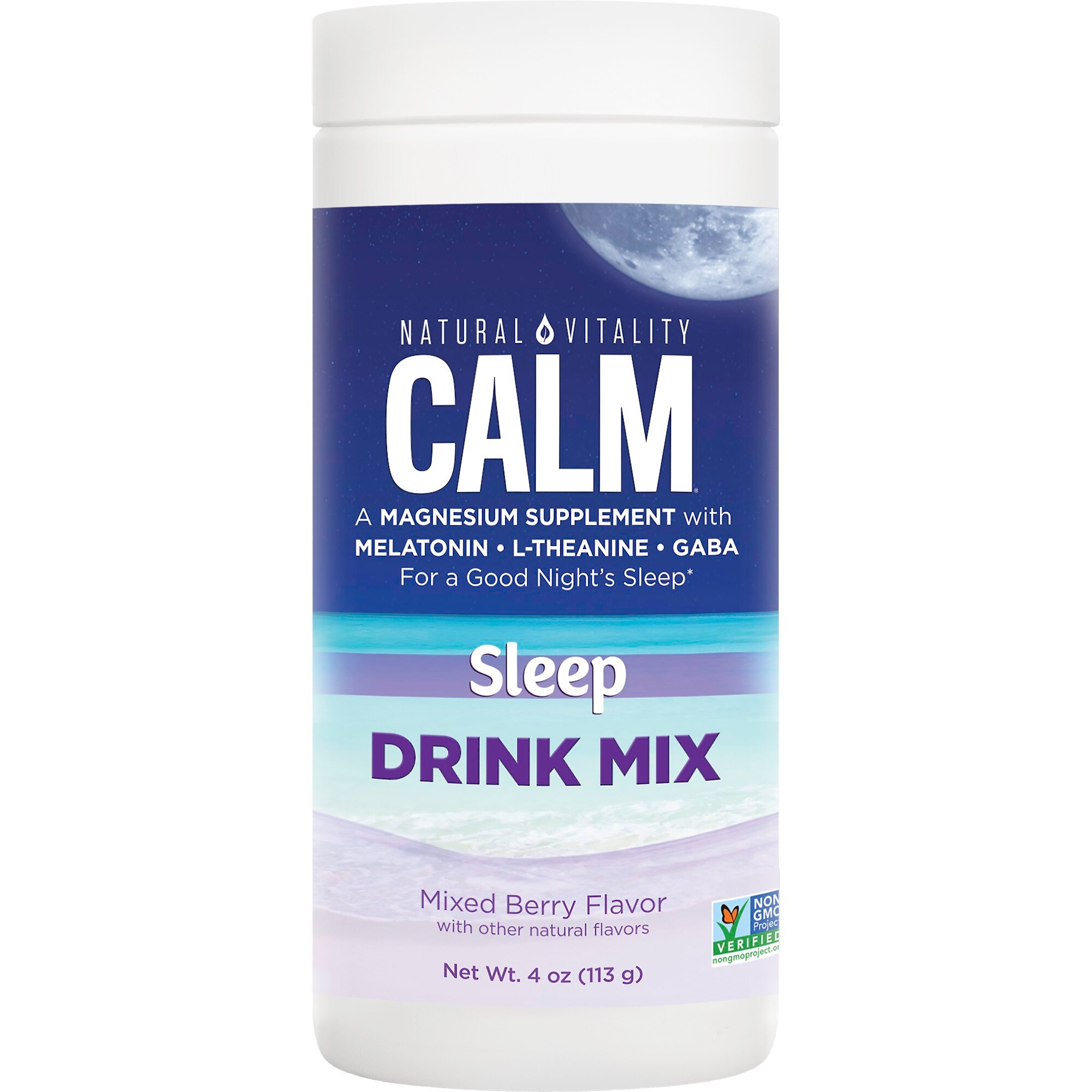 Natural Vitality Calm Magnesium Supplement, Sleep Drink Mix, 4 OZ